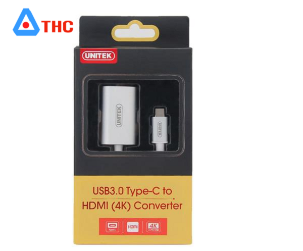 Cáp chuyển USB Type-C to HDMI cổng âm Unitek